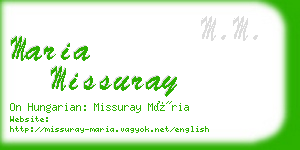 maria missuray business card